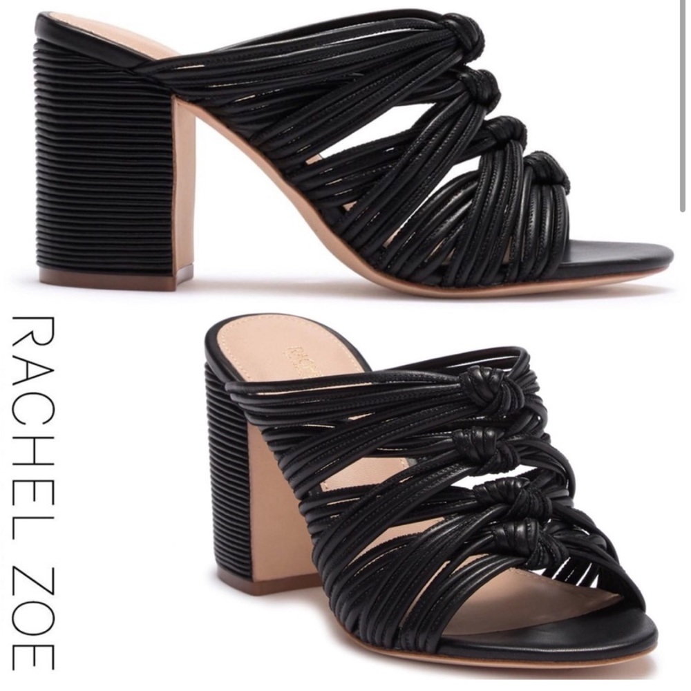 Rachel Zoe Black Odessa Block Heel Mule